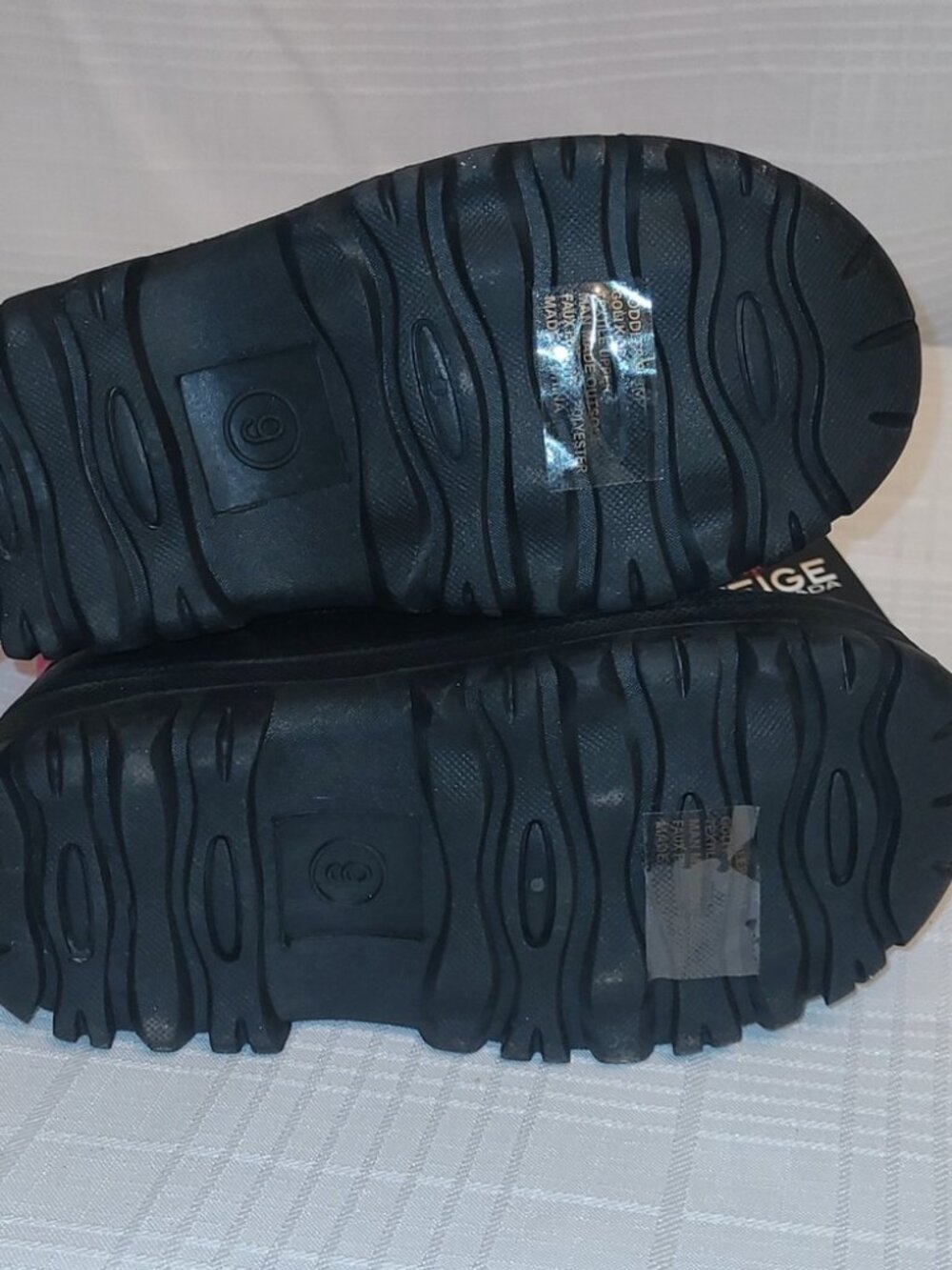 Laneige Canada Pink & Black Toddler Waterproof Winter Snow Rain Boots Sz 9 - NWT - Picture 5 of 7